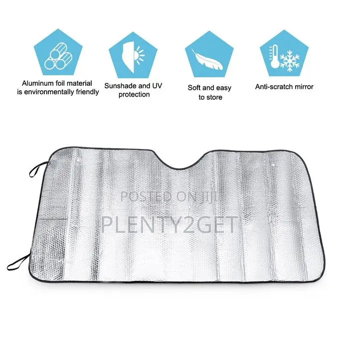 Car Sunshade,Uv Protection Heat Insulation Sunshade - Silver