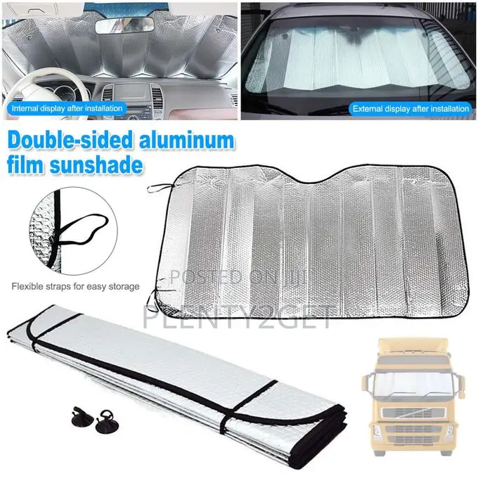 Car Sunshade,Uv Protection Heat Insulation Sunshade - Silver