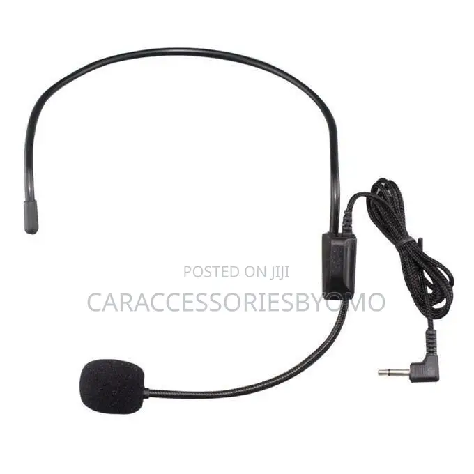 3.5mm Wired Headset Microphone Headworn Mic for Voice
