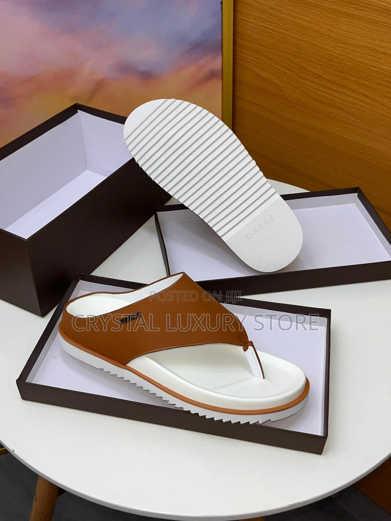 Pedro Quality Luxury Men Genuine Leather Pams