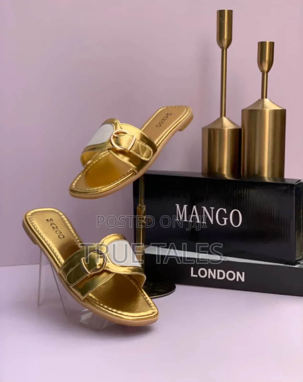 Mango Real Leather Flat Chic Slippers Sizes 37 To 43