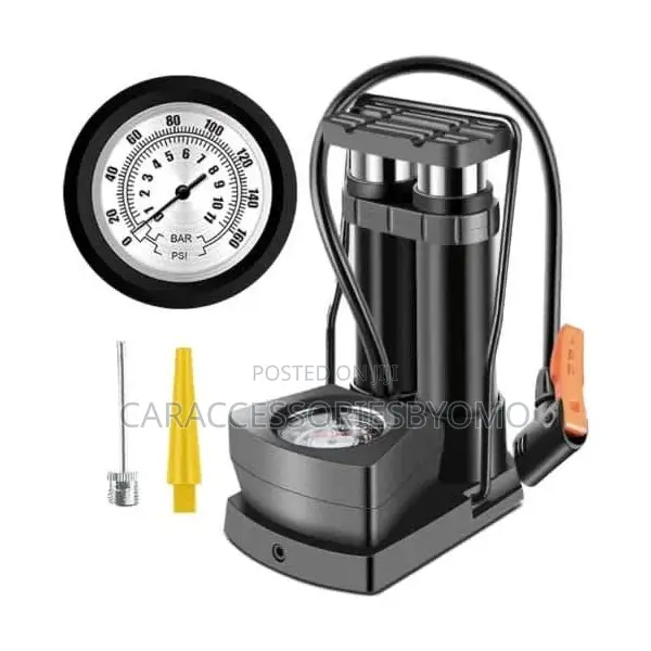 Foot Pump Heavy Compressor Cylinder With Pressure Gauge