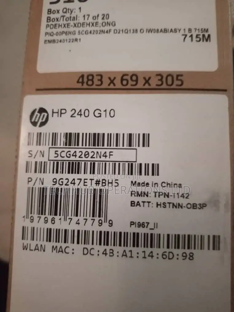 New Laptop HP 240 16GB Intel Core i7 SSD 512GB