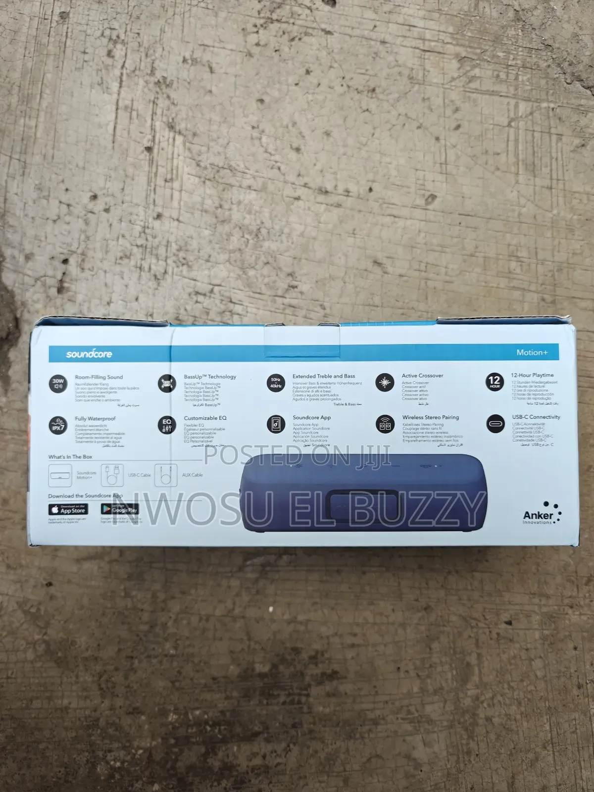 Soundcore Anker Motion+ Bluetooth Speaker Blue