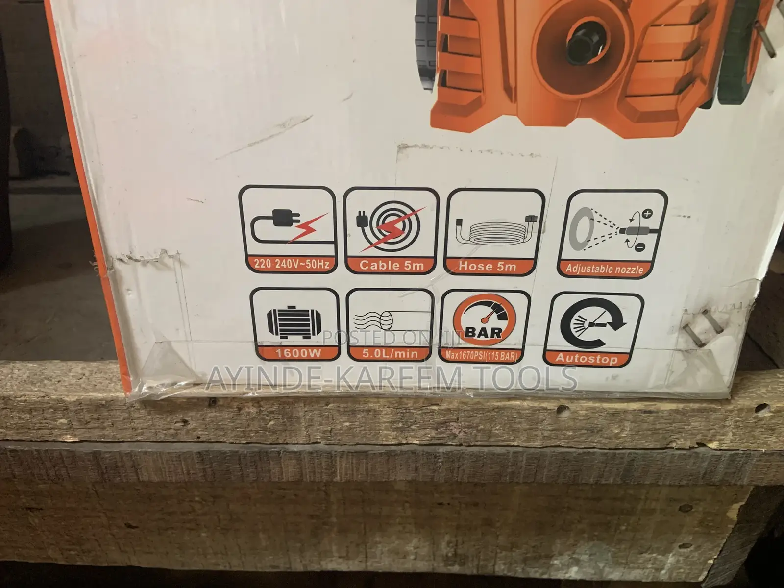 High Pressure Washer (115bar)(1600watts)(1670psi)
