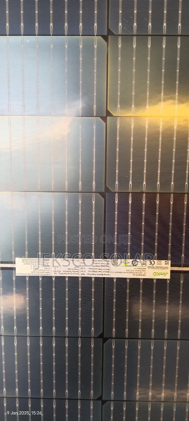 Jinko 600 Watts Solar Panel, Bi-Facial Half Cut.