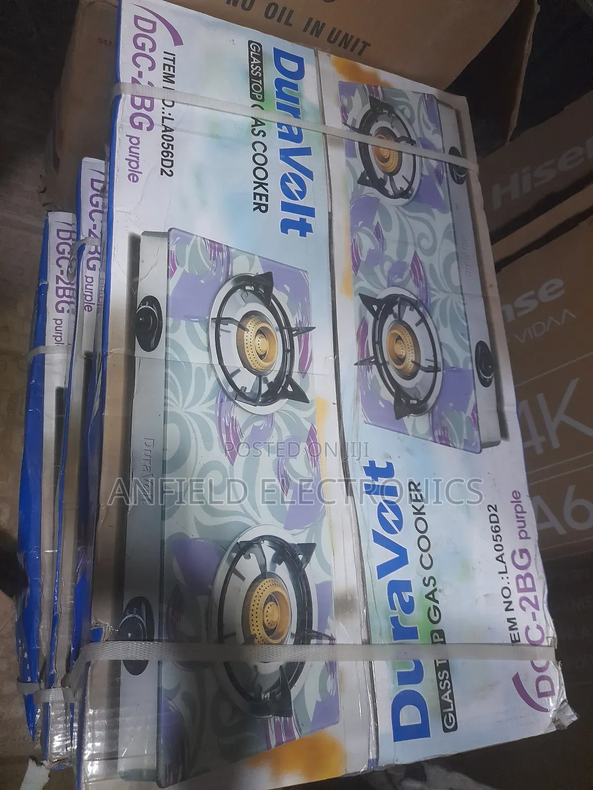 Duravolt Glass Top Gas Cooker