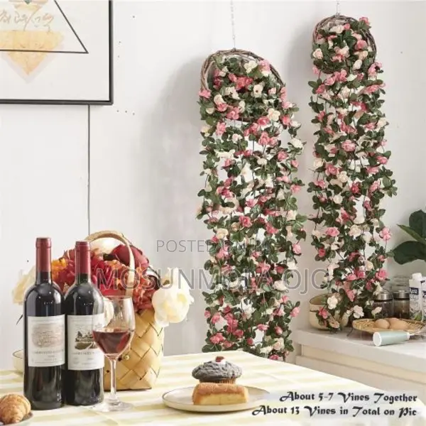 6pcs 66FT Flower Garland, Artificial Rose Vine Flowers
