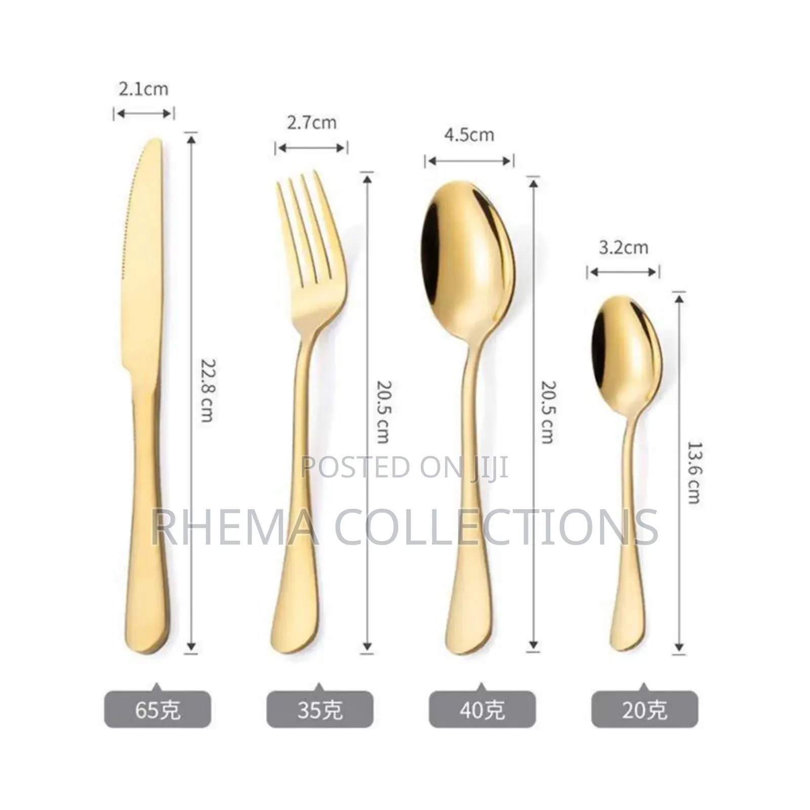 24pc Set of Quality Gold Cutlery Tableware Gift Box