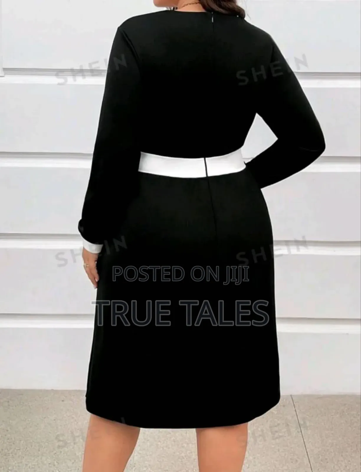 Black and White Ladies Formal Long Sleeves Office Wear
