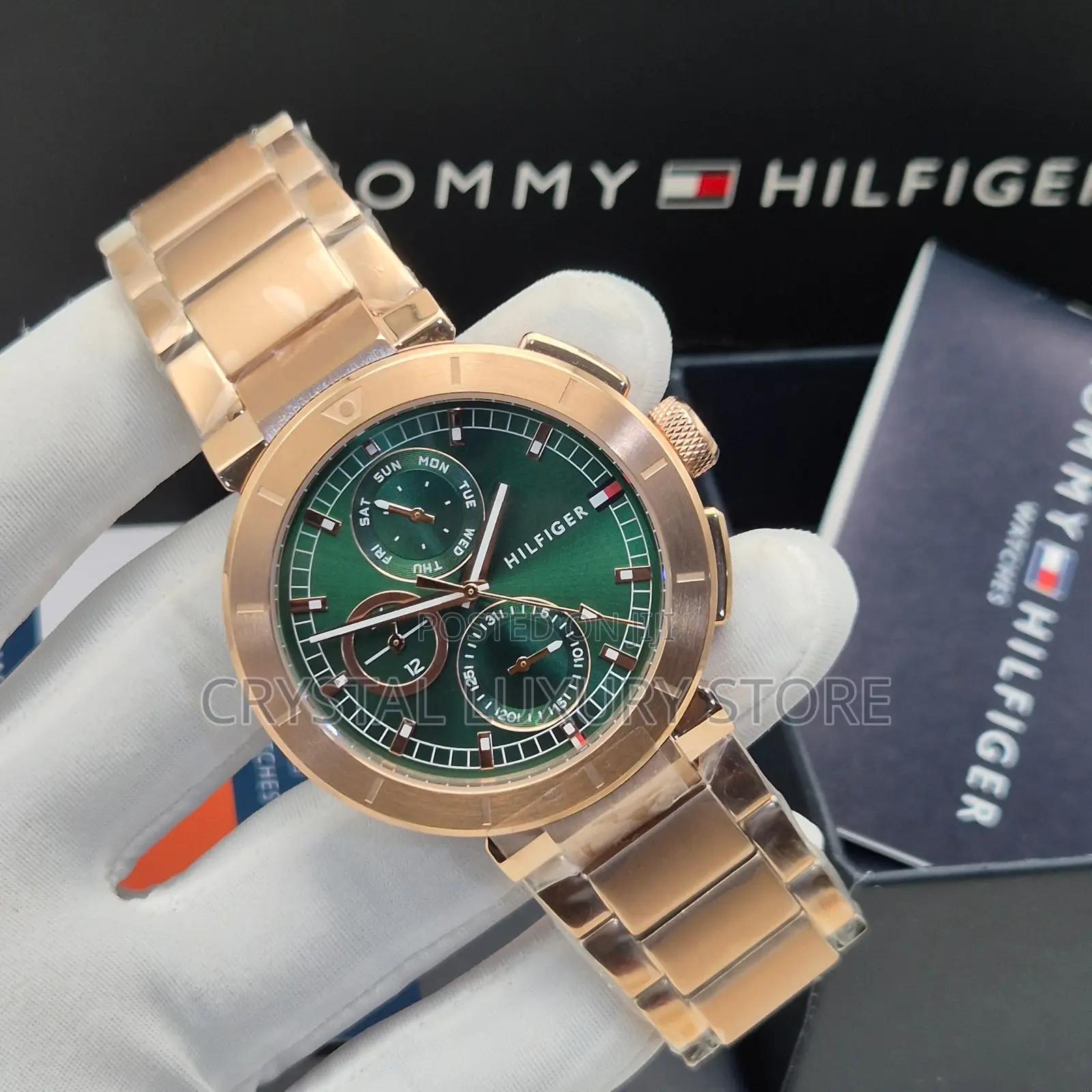 Tommy Hilfiger Quality Luxury Men Chain Strap Wristwatch