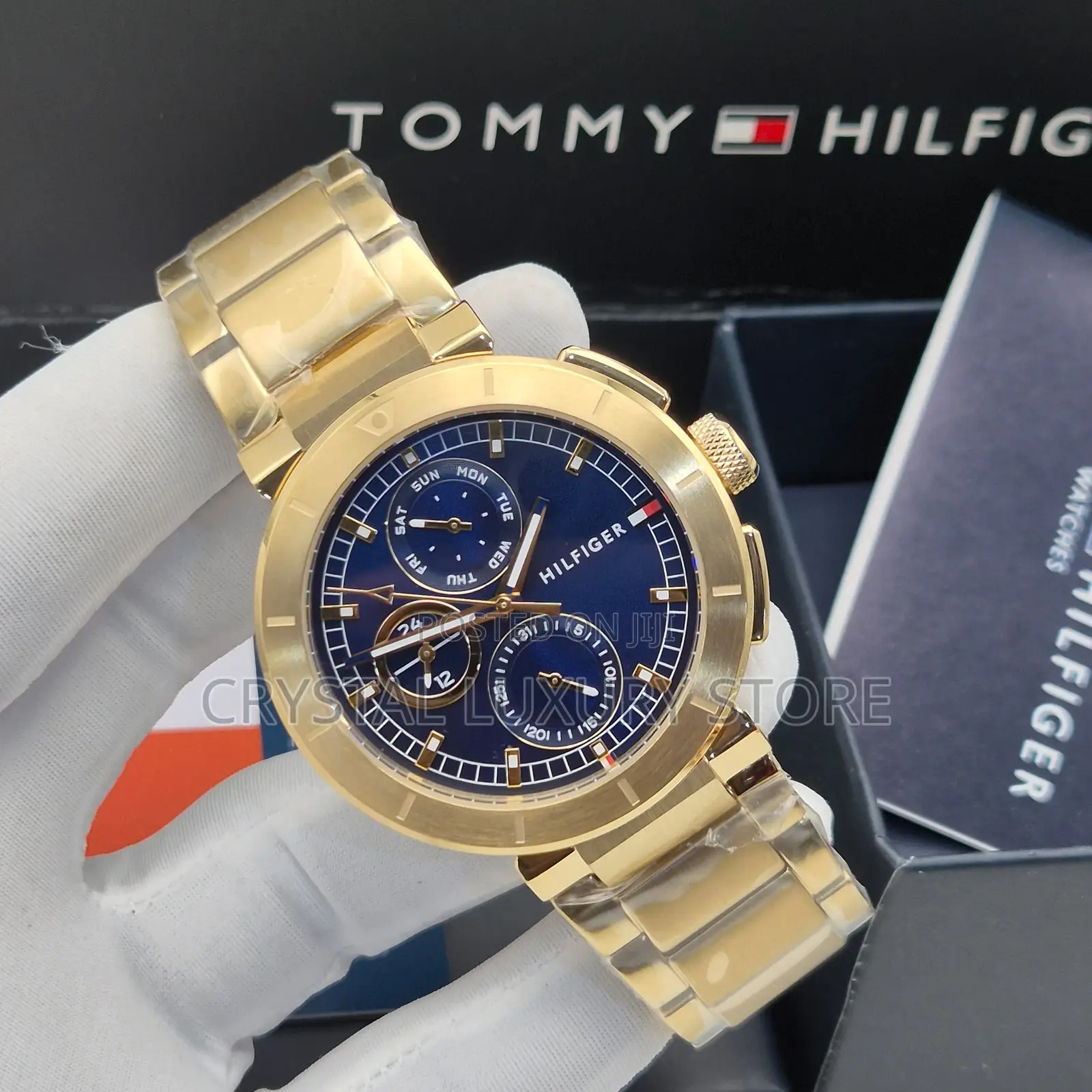 Tommy Hilfiger Quality Luxury Men Chain Strap Wristwatch
