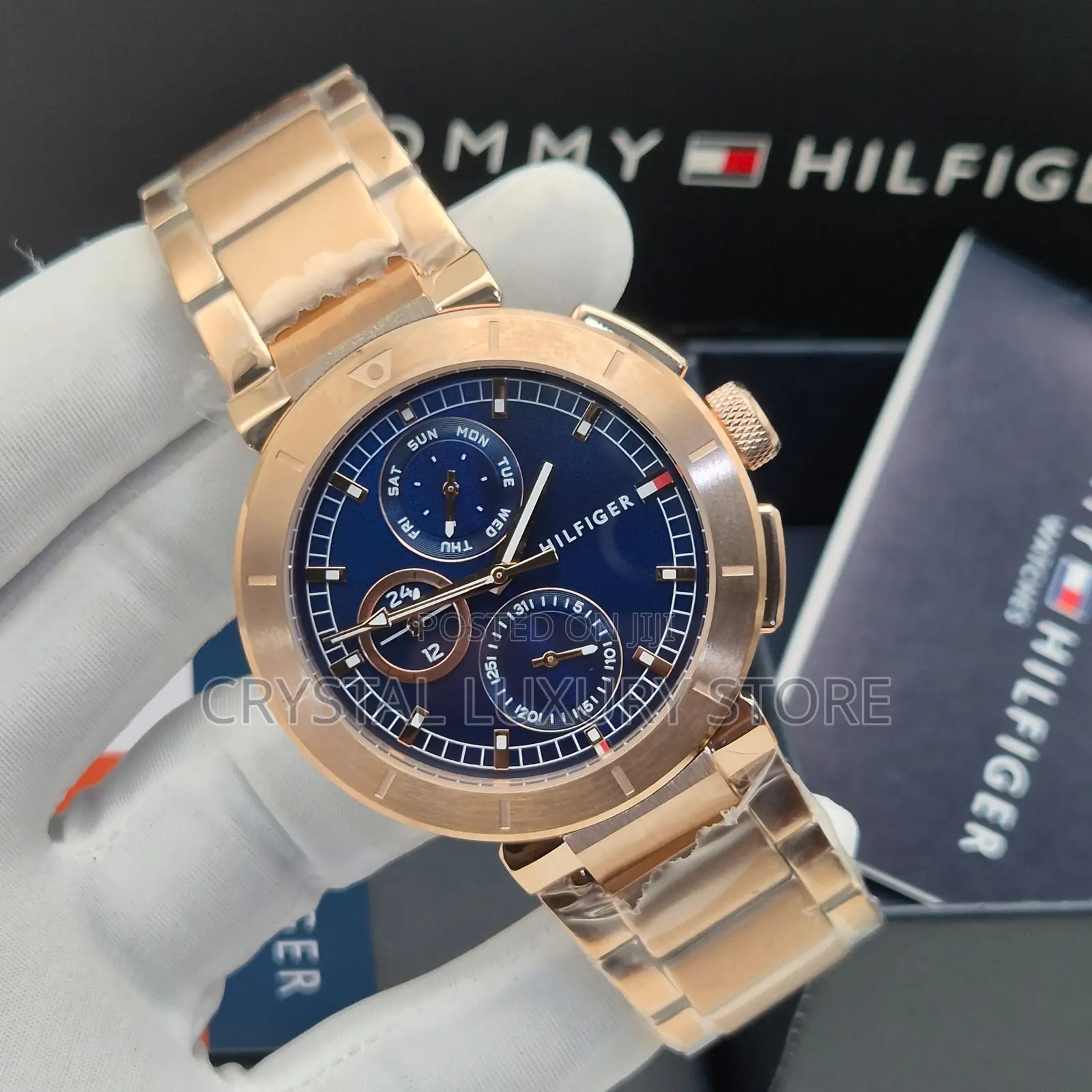 Tommy Hilfiger Quality Luxury Men Chain Strap Wristwatch
