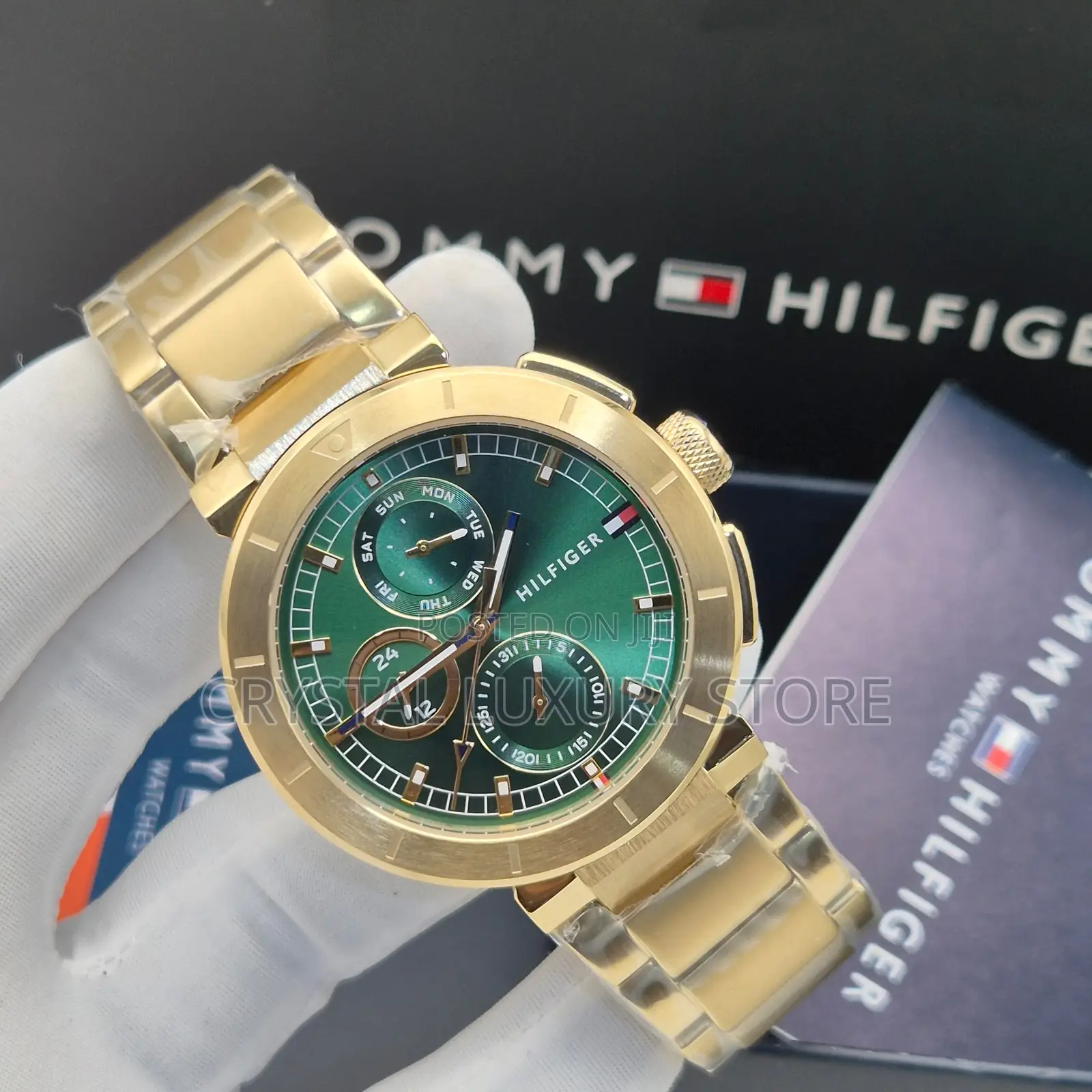 Tommy Hilfiger Quality Luxury Men Chain Strap Wristwatch