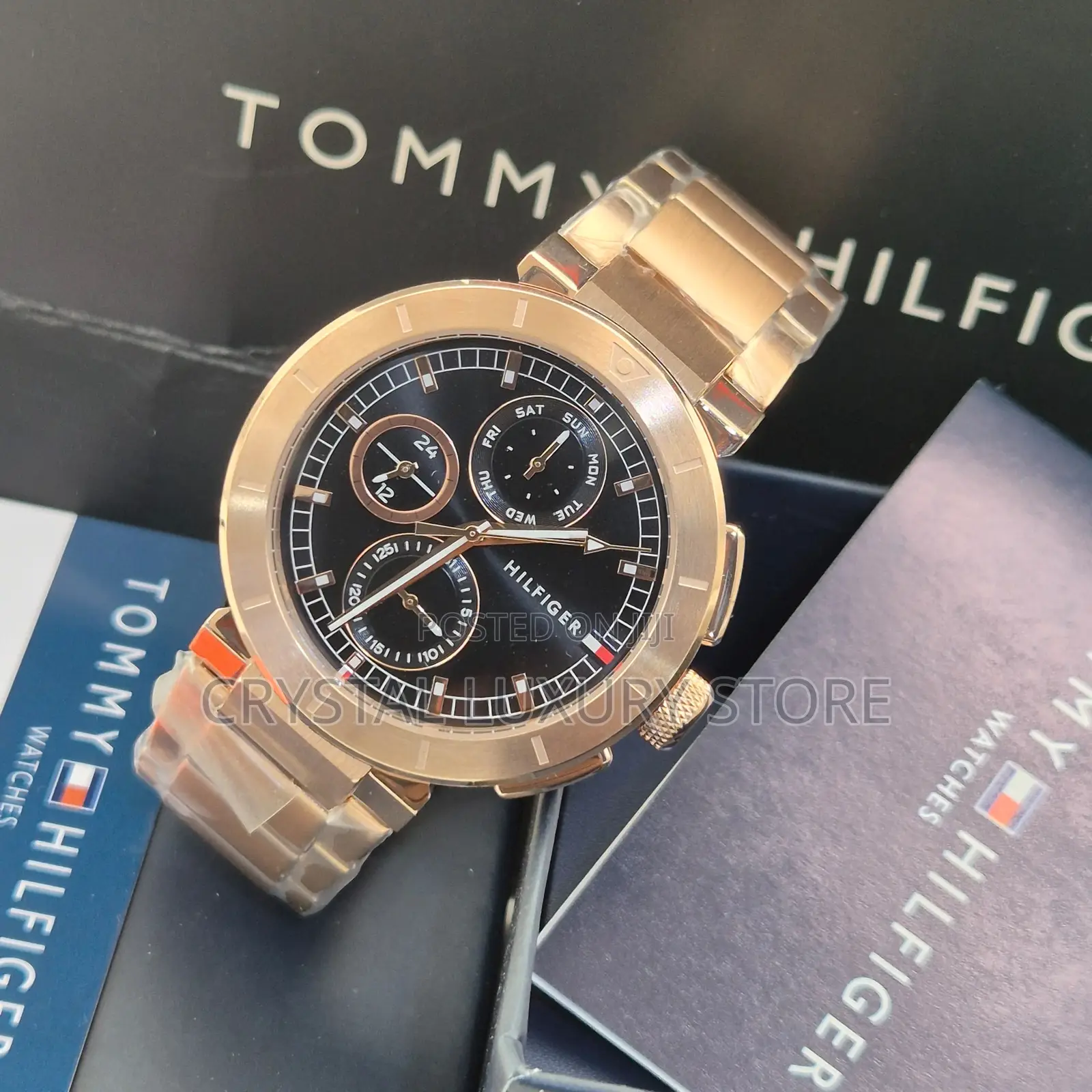 Tommy Hilfiger Quality Luxury Men Chain Strap Wristwatch