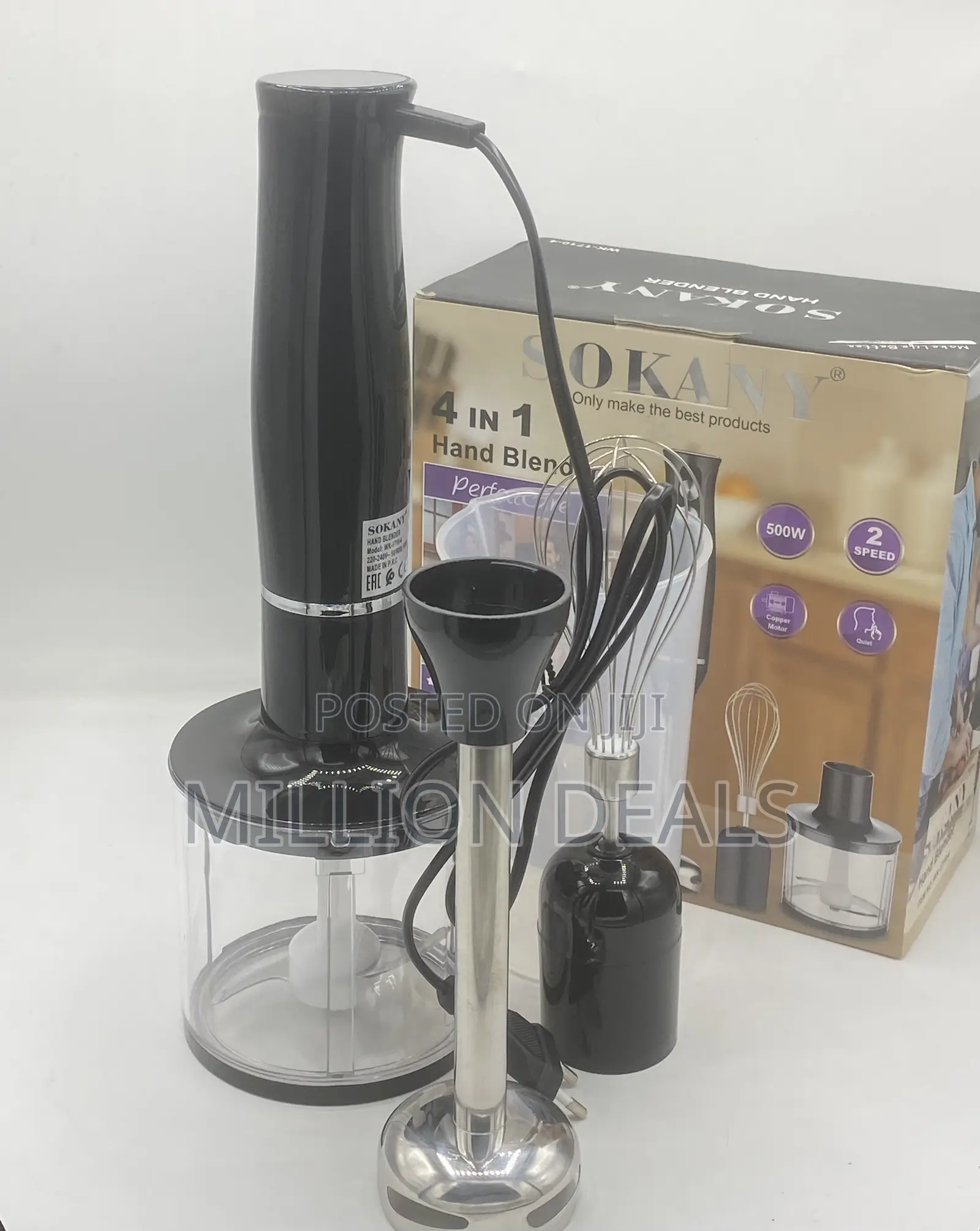 4 IN 1 Unique Hand Electric Blender Chopper, Mixer,Whisk