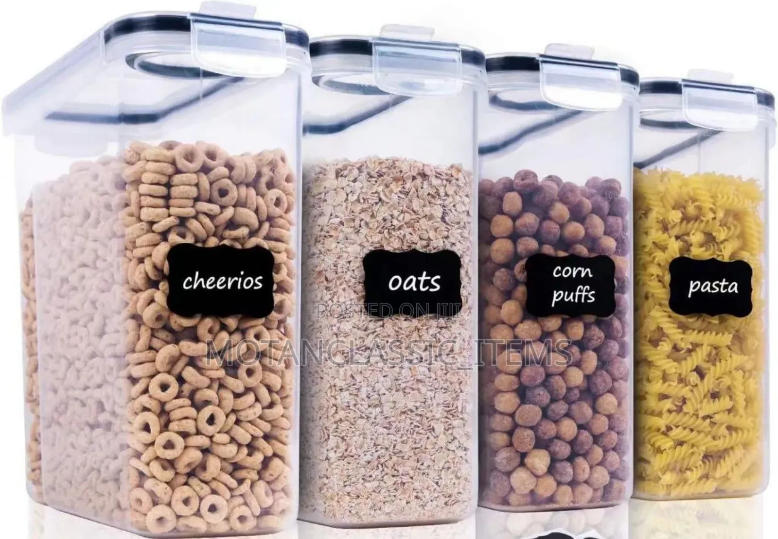 Food Storage Airtight Container /Box With Stickers 5.2litrs (4 Pcs)