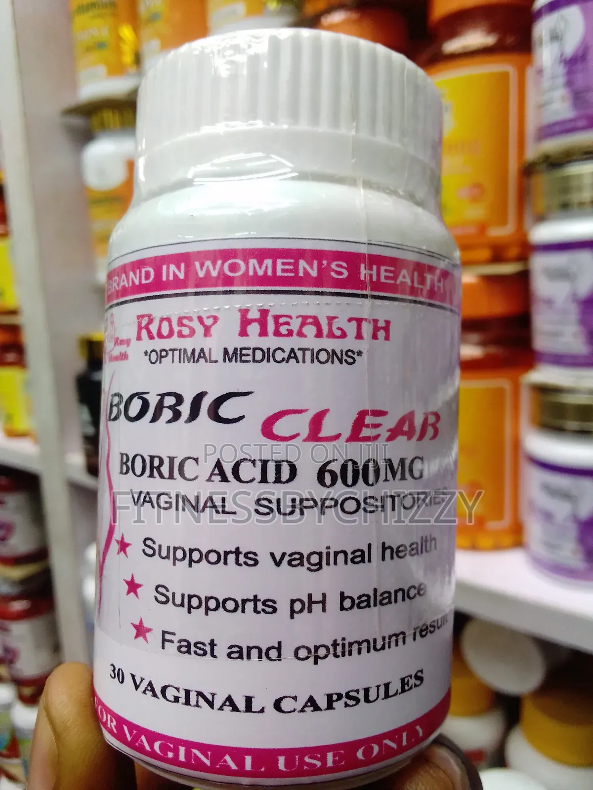Boric Clear Acid 600mg X 30 Suppositories