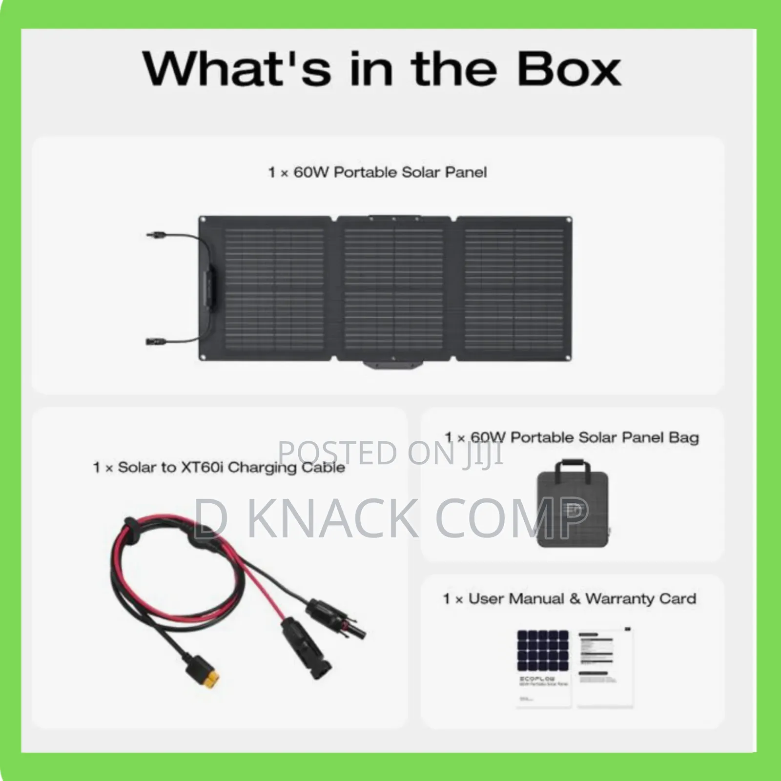 Ecoflow Adjustable 60W Portable Solar Panel