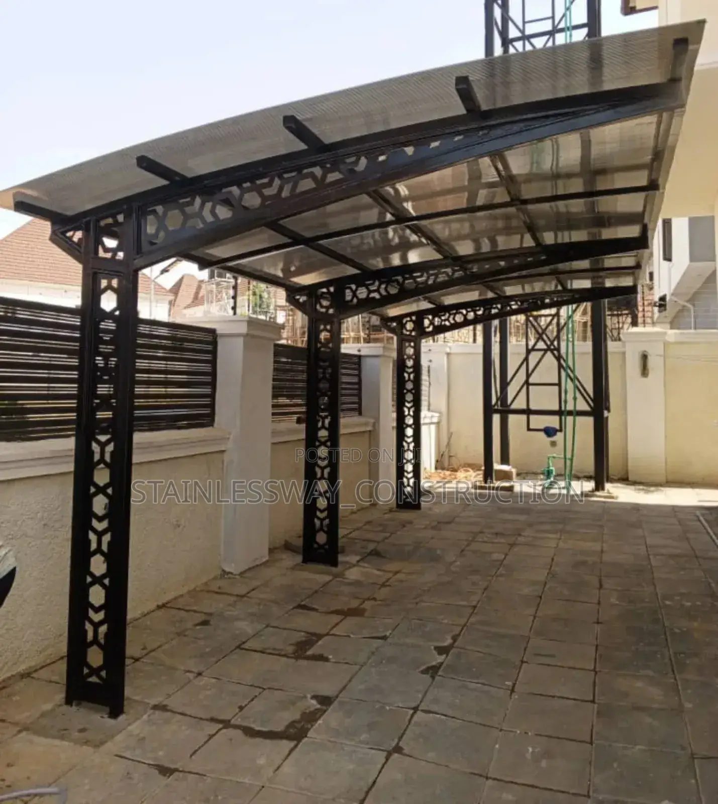 Laser Carport Stand for Two Cars