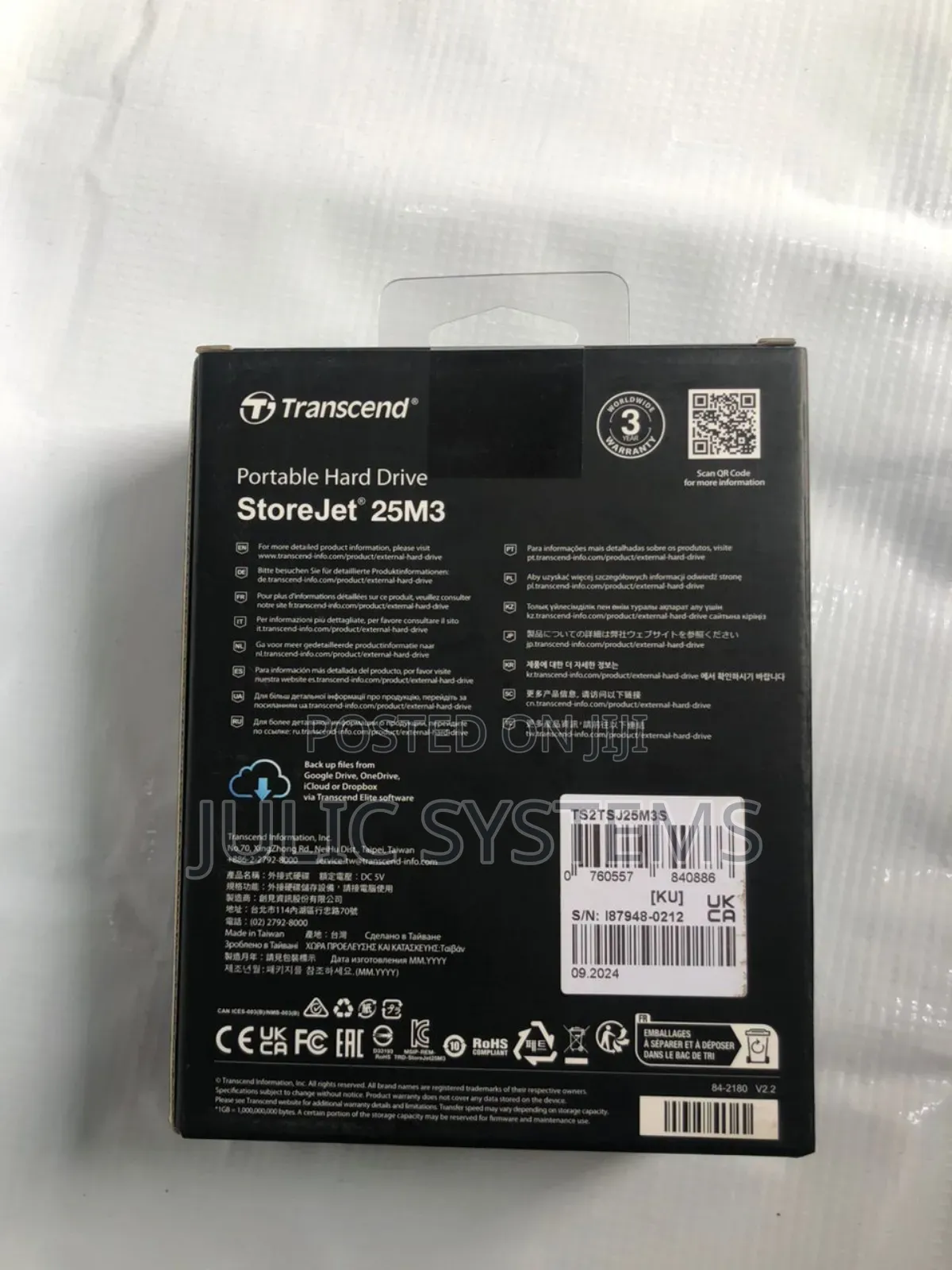 Transcend 2tb USB 3.1 Storejet 25m3 Portable Hard Drive
