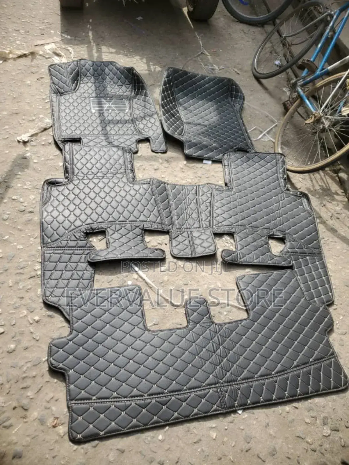 Lexus Gx470 Black Tile Customized Floor Mat "3 Rows"