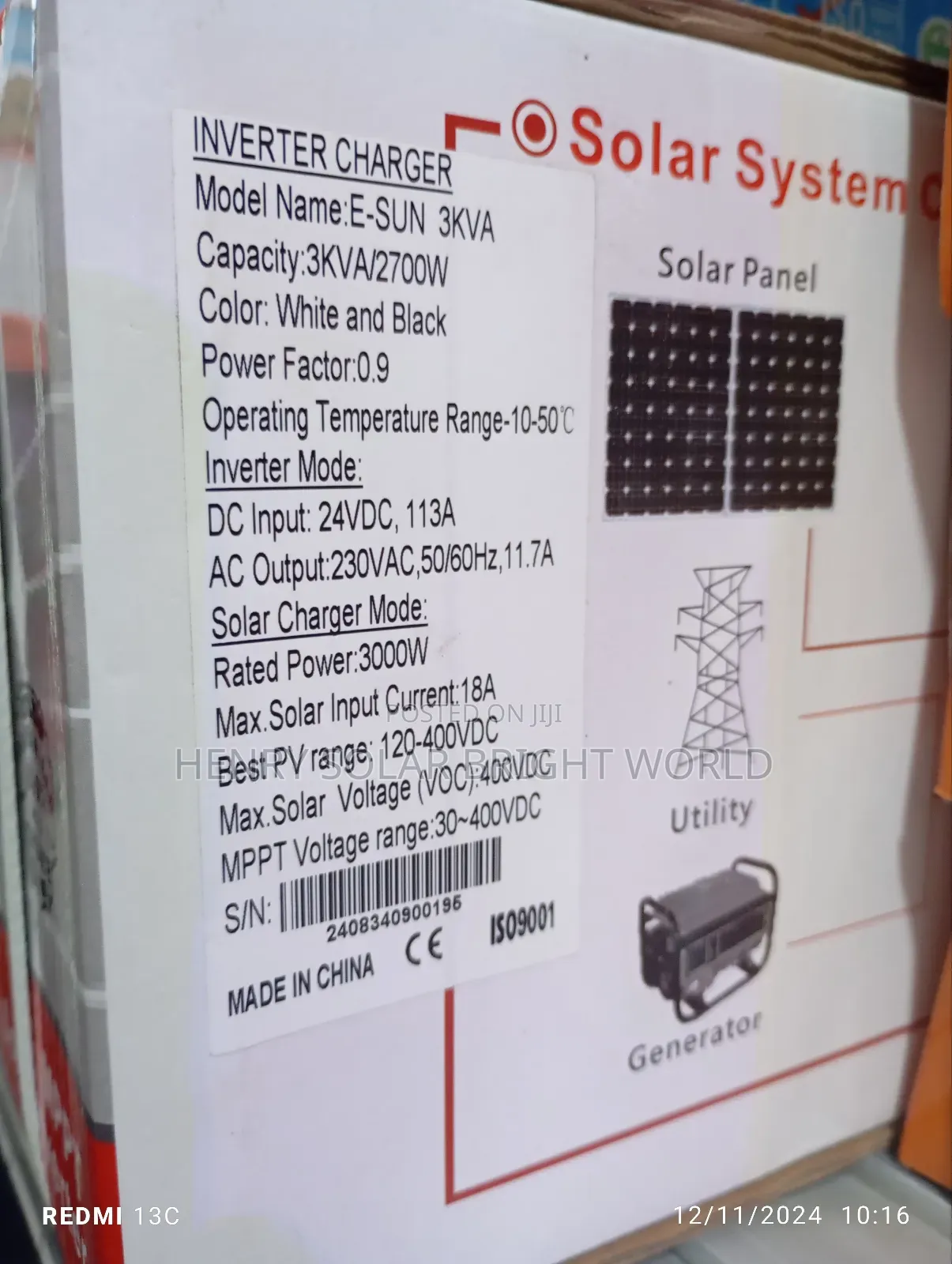Sako 3kva 24v Hybrid Inverter