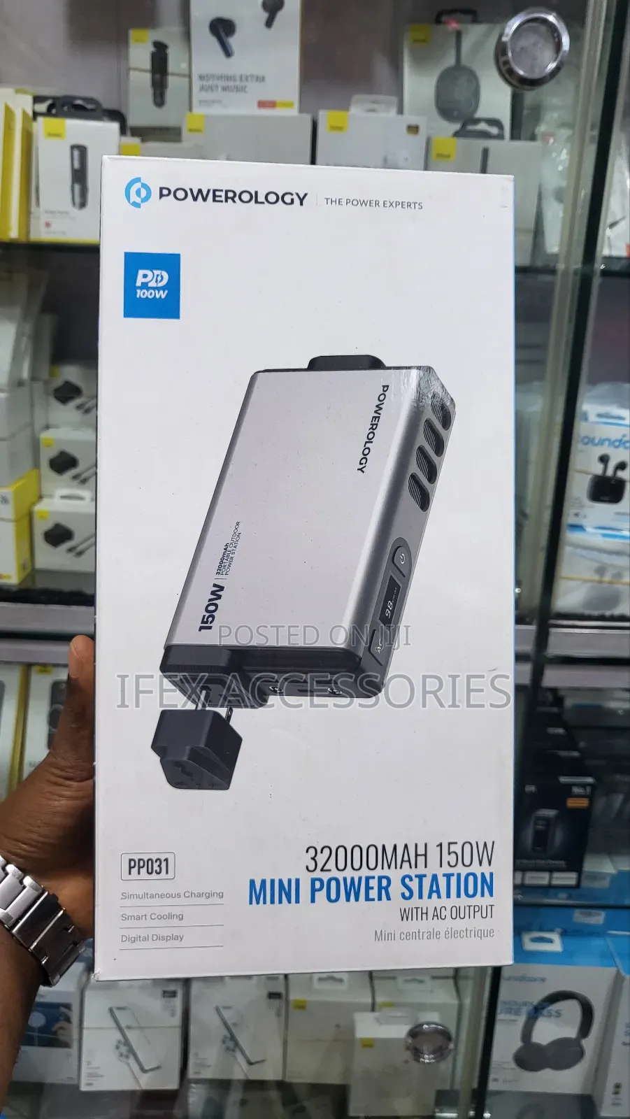 Powerology Mini Power Station With AC Output 150W 32000mah