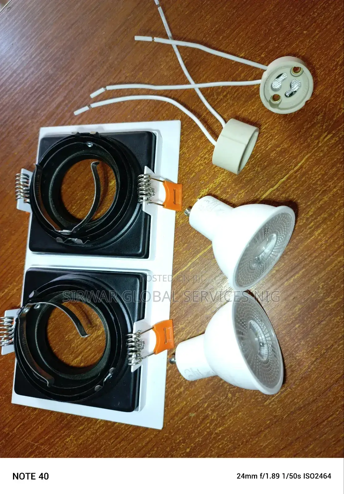 Double Ceiling Pop Spot Light Complete With Bulbs
