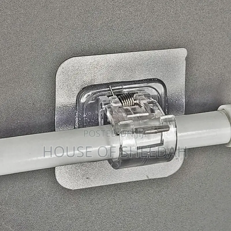 6pcs Adhesive Shower Curtain Rod Holder Nail-Free