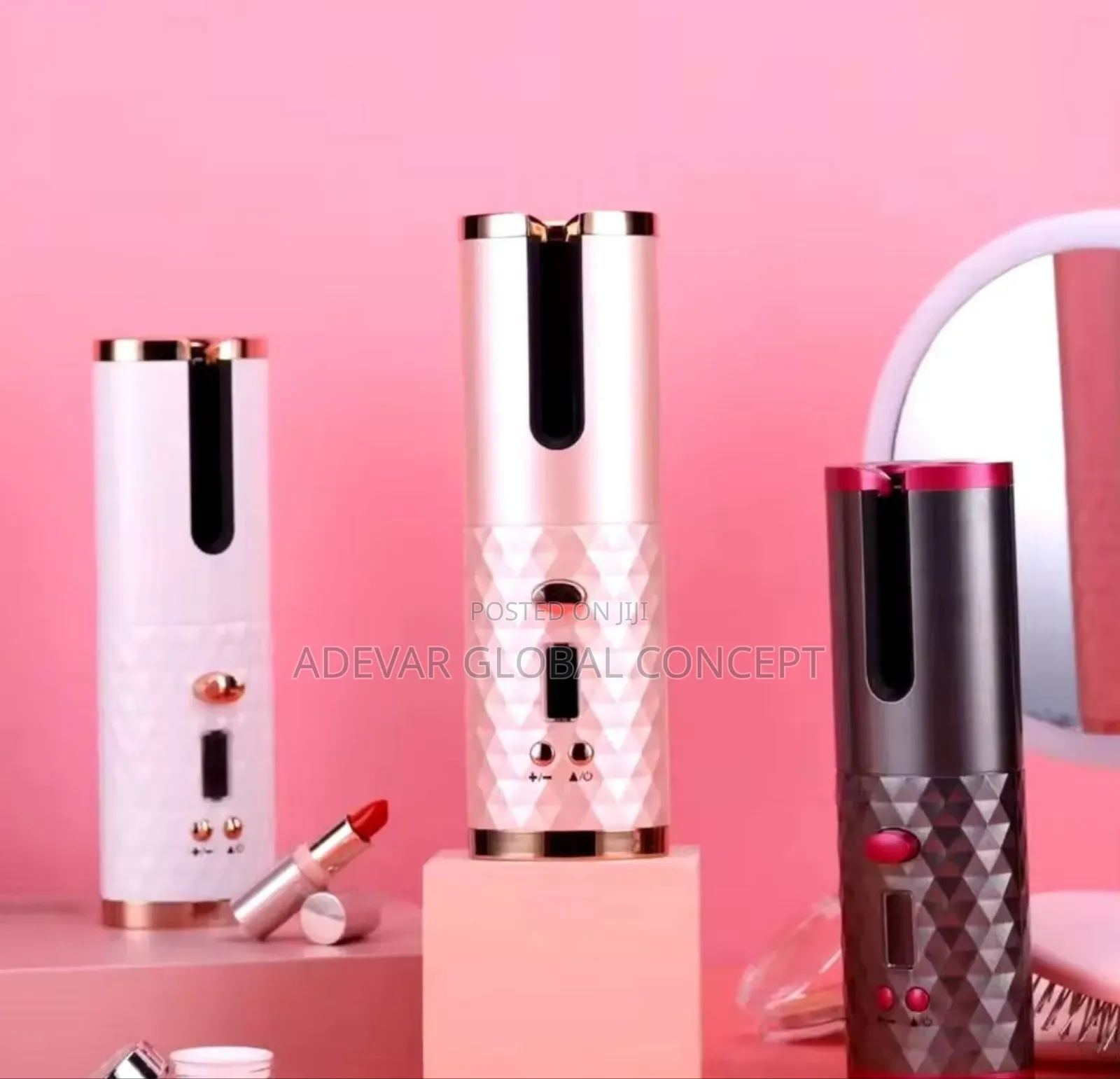 Rechargeable Rotating Hair Curler Styling Tool Ceramic