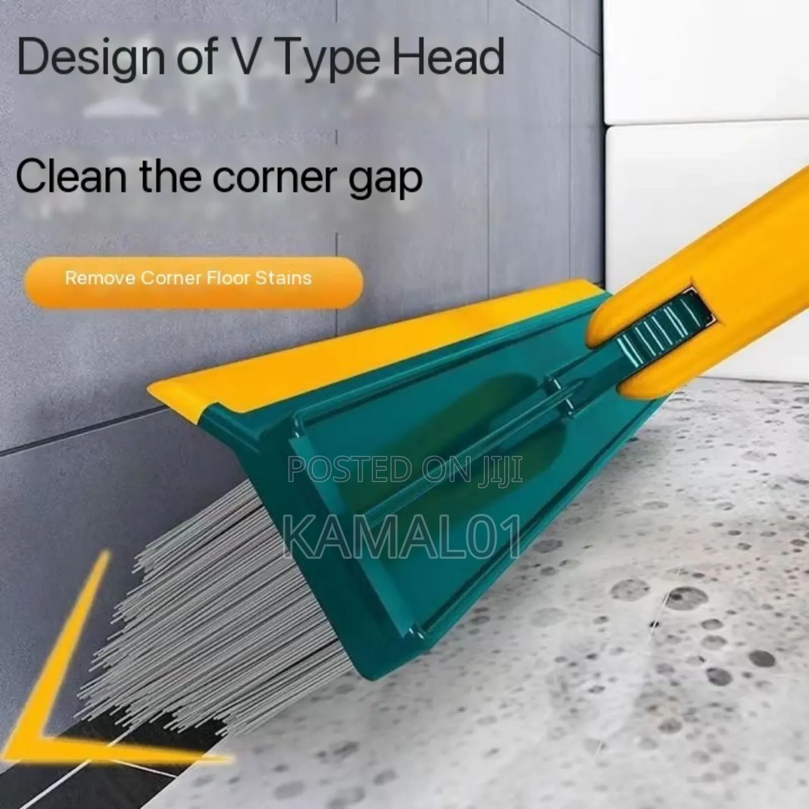 3 in 1 Bathroom Cleaning Brush, Wiper Tiles Cleaning Brush