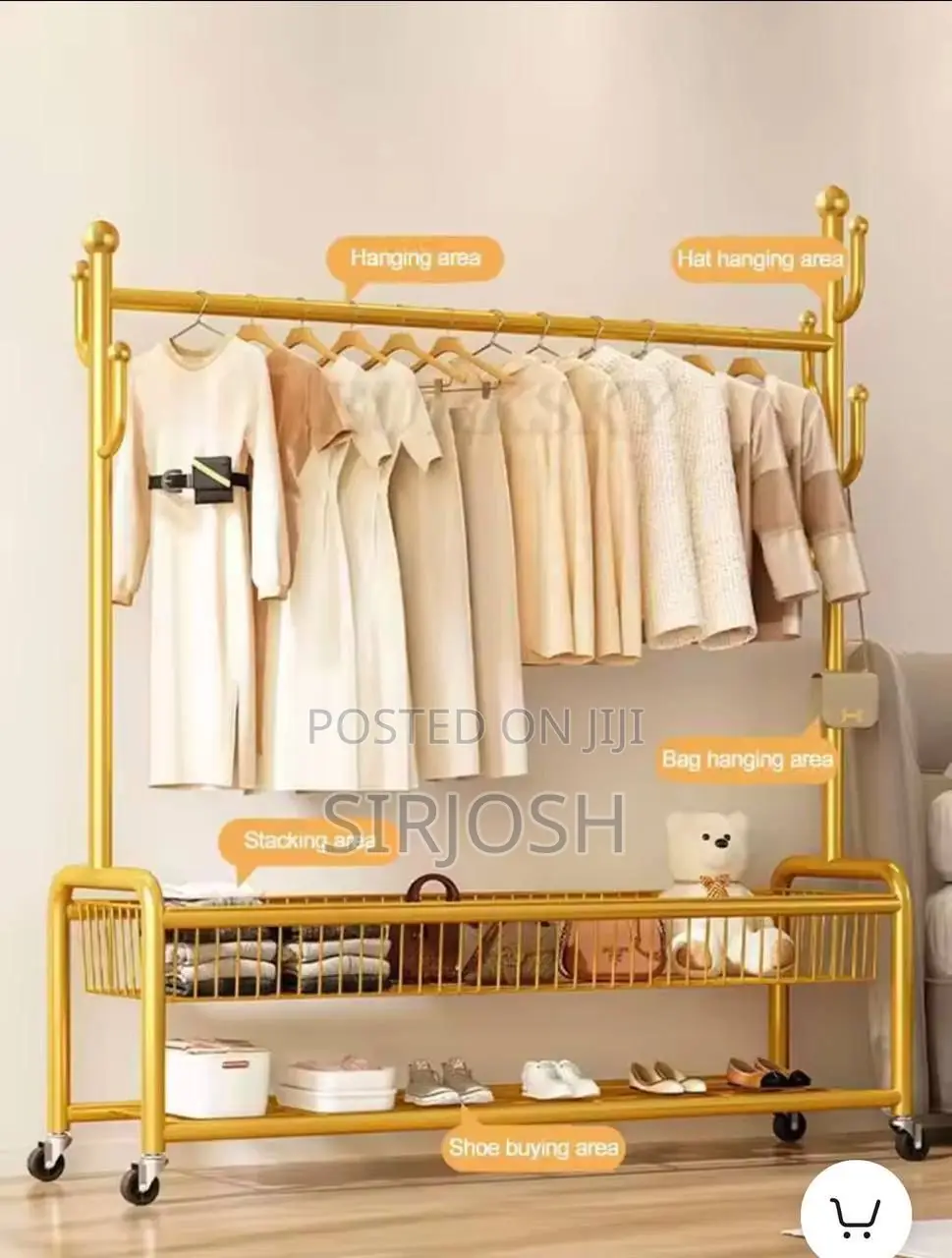 Luxury Clothing Hanger With Storage Basket