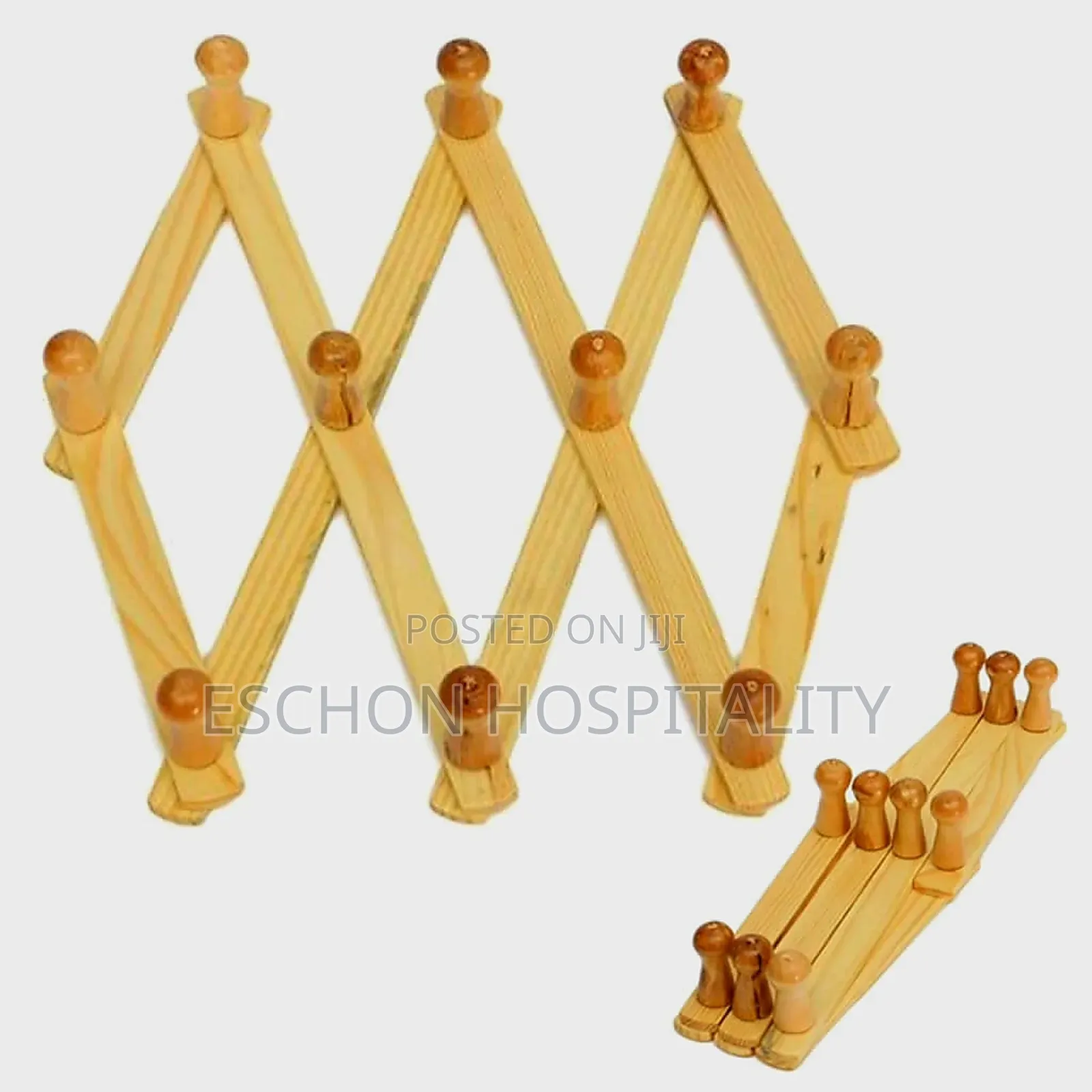 Wooden Adjustable Wall Hanger for Bags, Wigs ,Caps