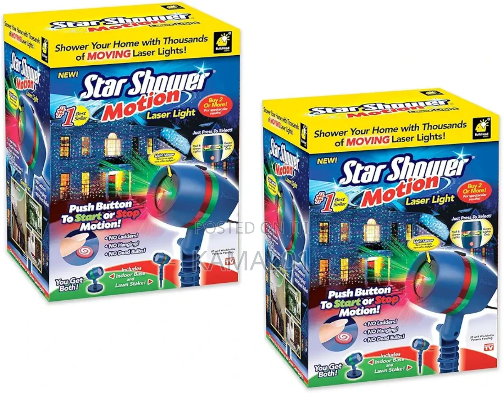 Star Shower L,Motion Laser Light,Bulbhead-Indoor Outdoor