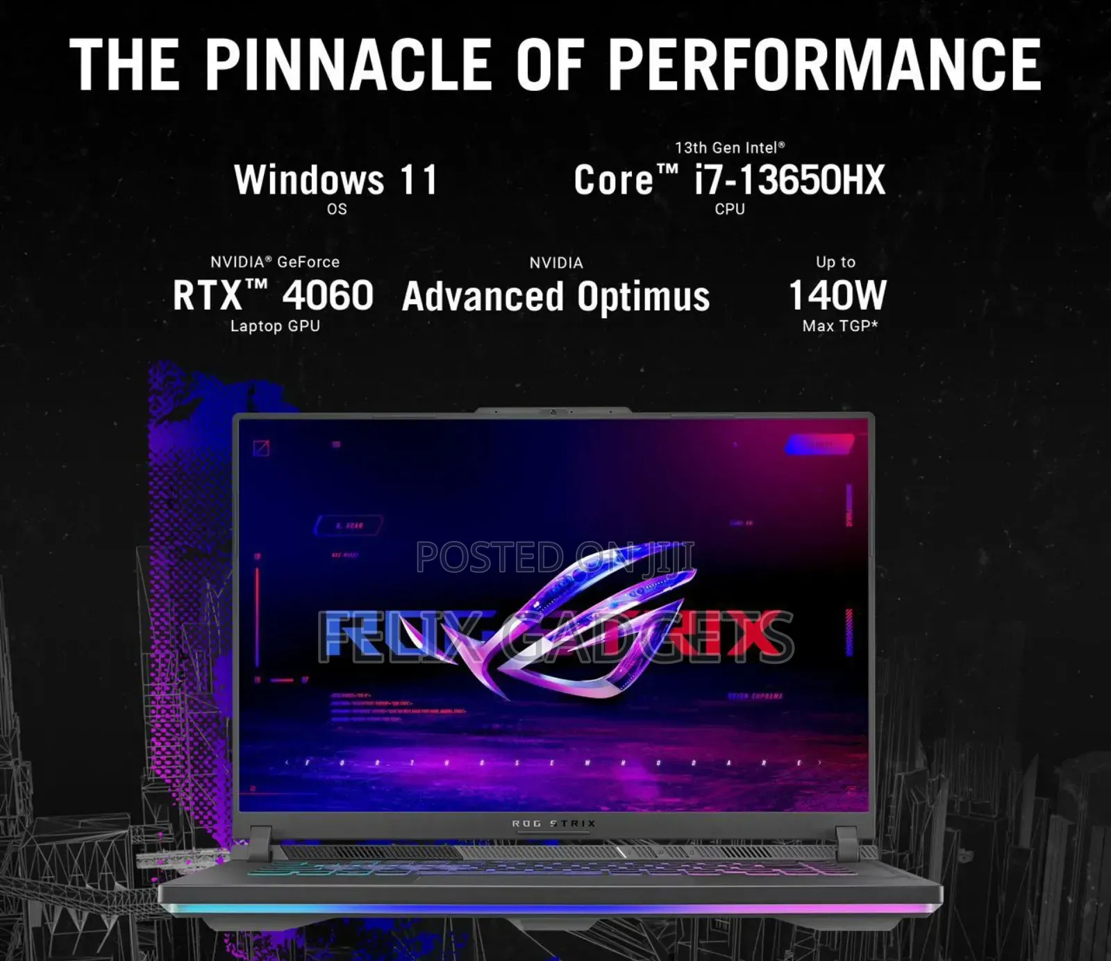 New Laptop Asus ROG Strix G16 G614 16GB Intel Core I7 SSD 1T