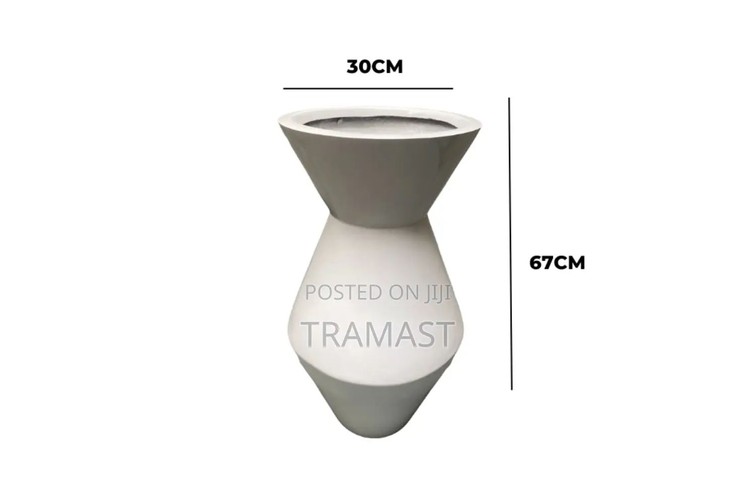 Thom-Floor Fiberglass Flower Pot for Indoor Decor