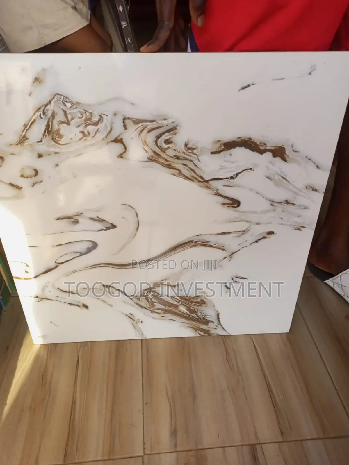 White and Gold Floor Tiles