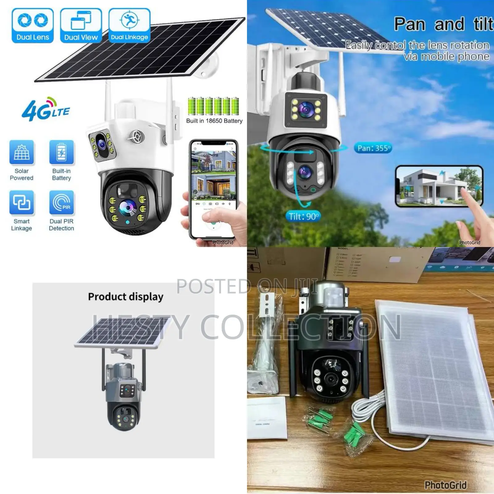 CCTV 4G Dual Lens 5mp Two Screens Camera With Outdoor Solar