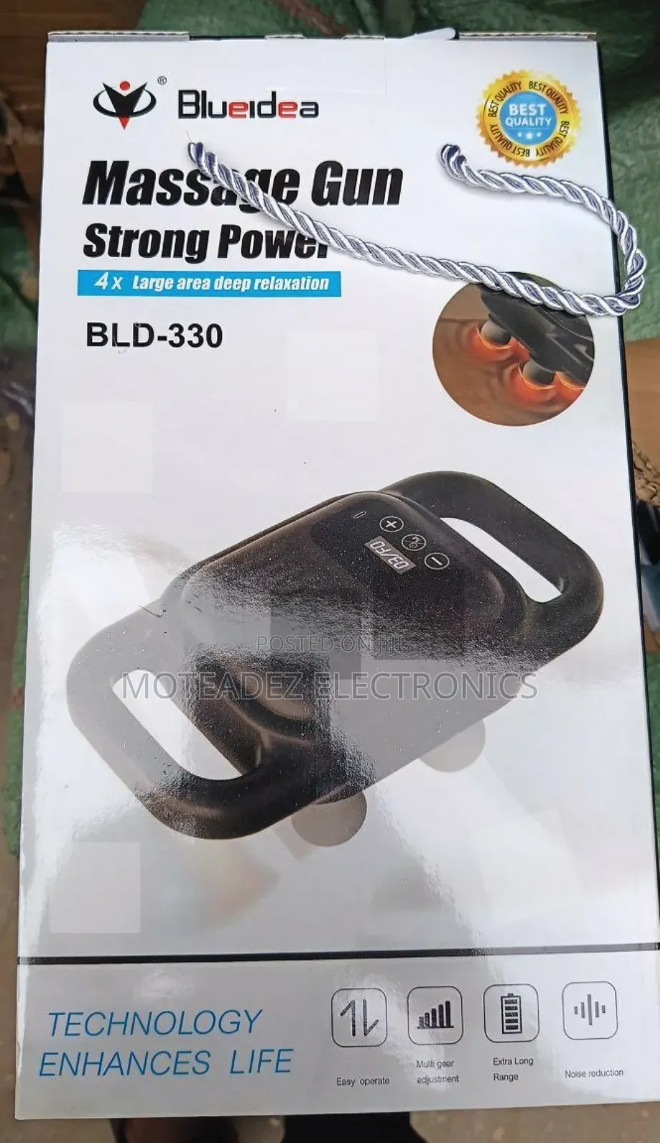 Blueidea Strong Power 4 Head Deep Muscle Relief Massage Gun