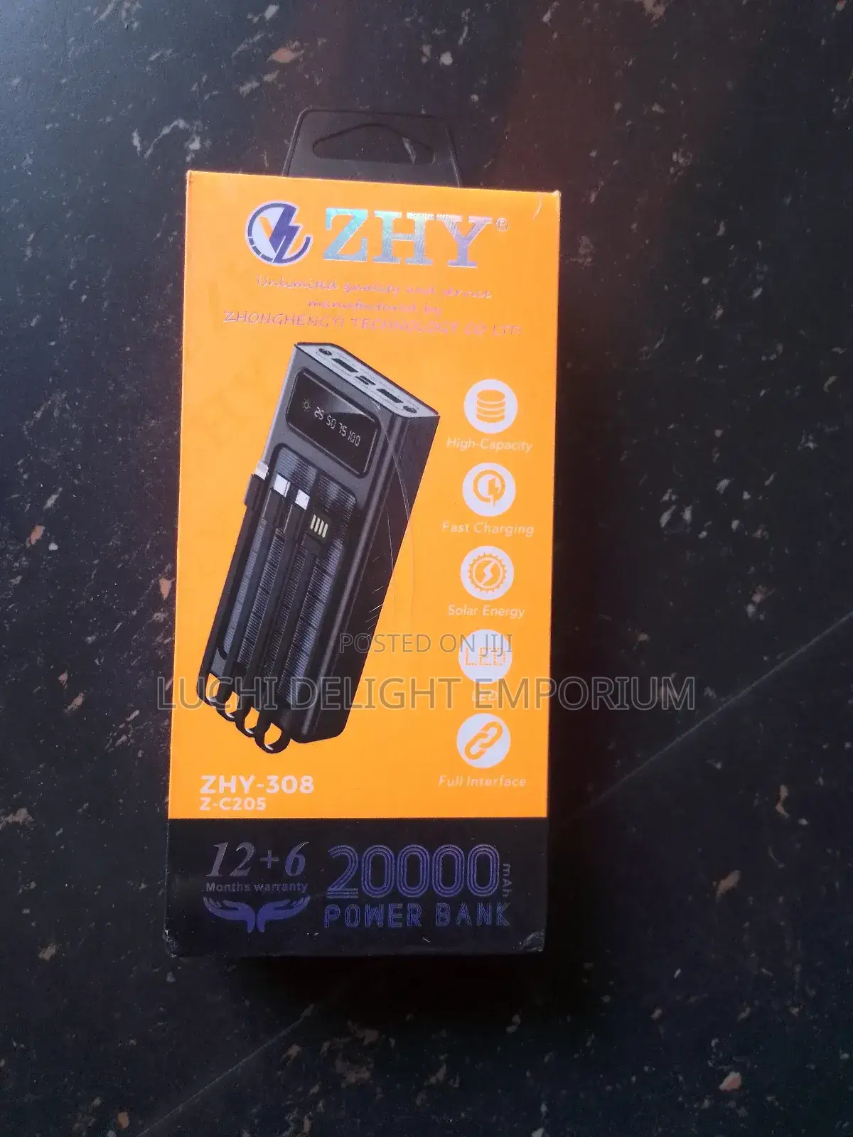 20000mah Original Solar Power Bank Display