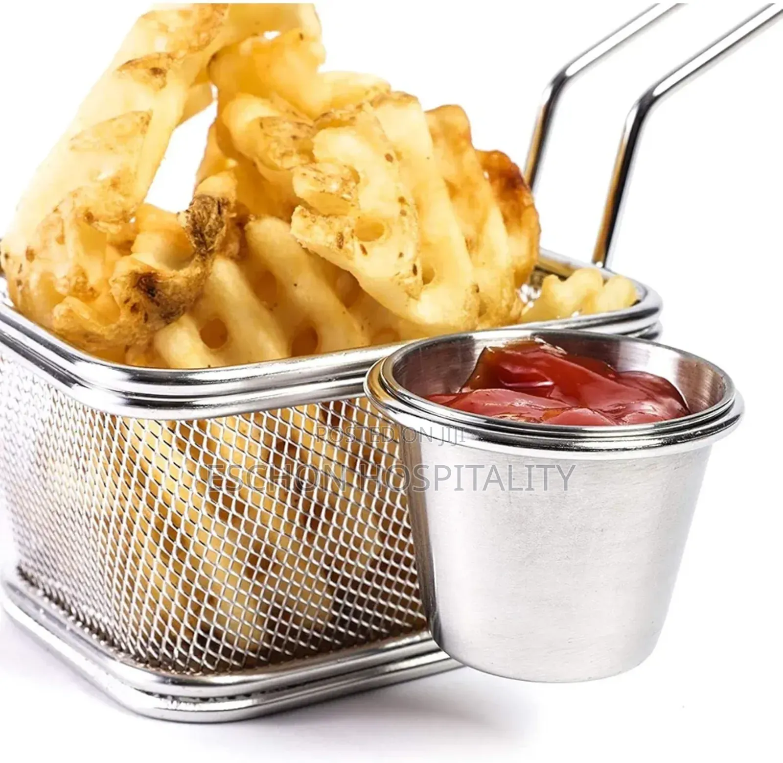 Chips French Fries Basket With Sauce Cup