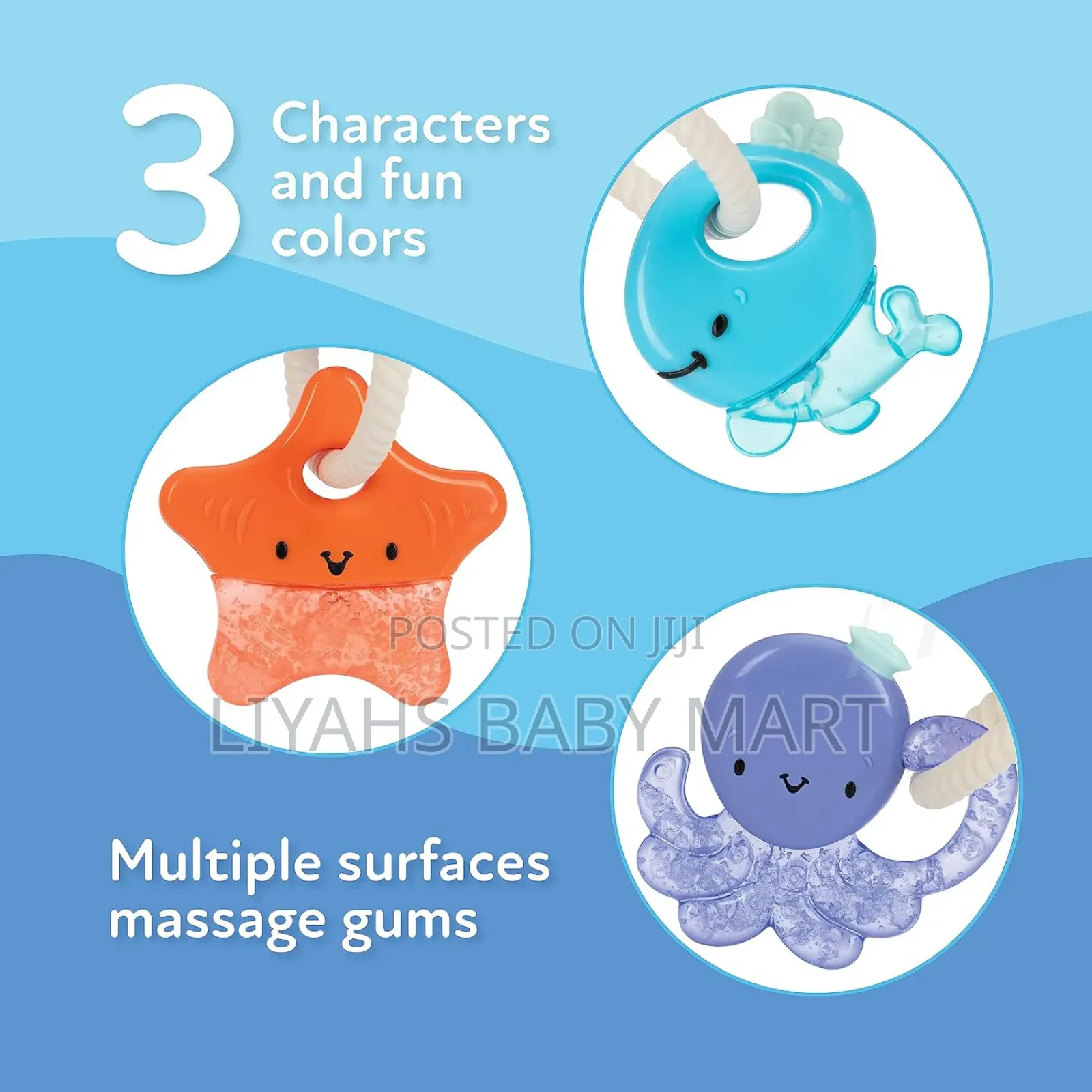 Nuby Icybite Sea Cooling Gel Teething Ring