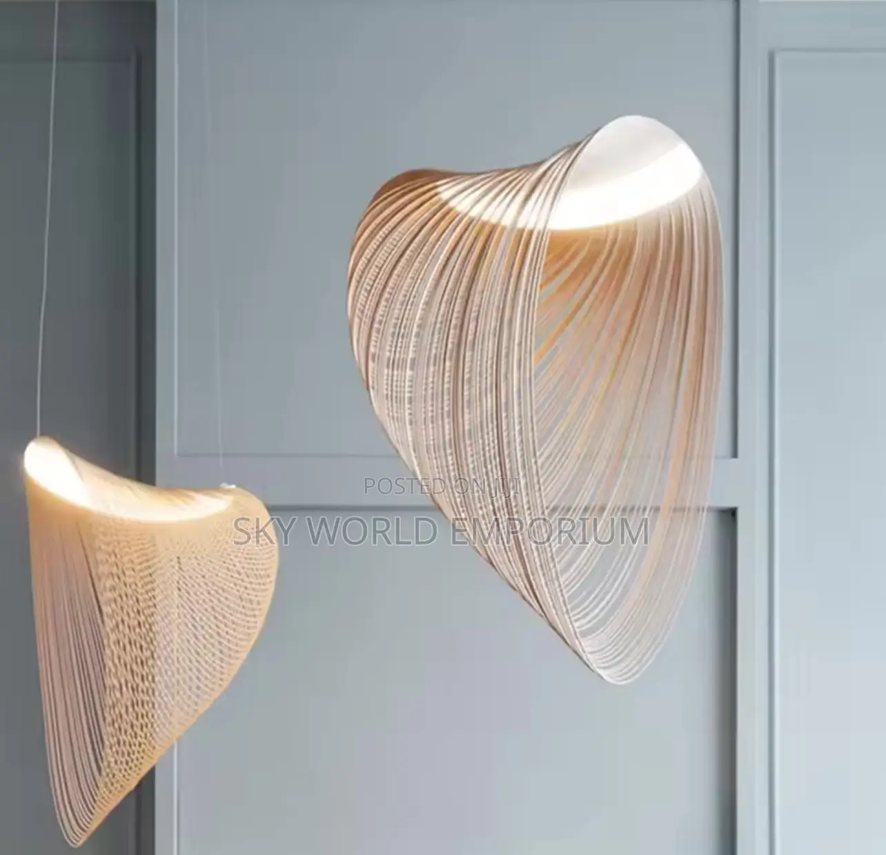 Wood Pendant Restaurant Hanging Light