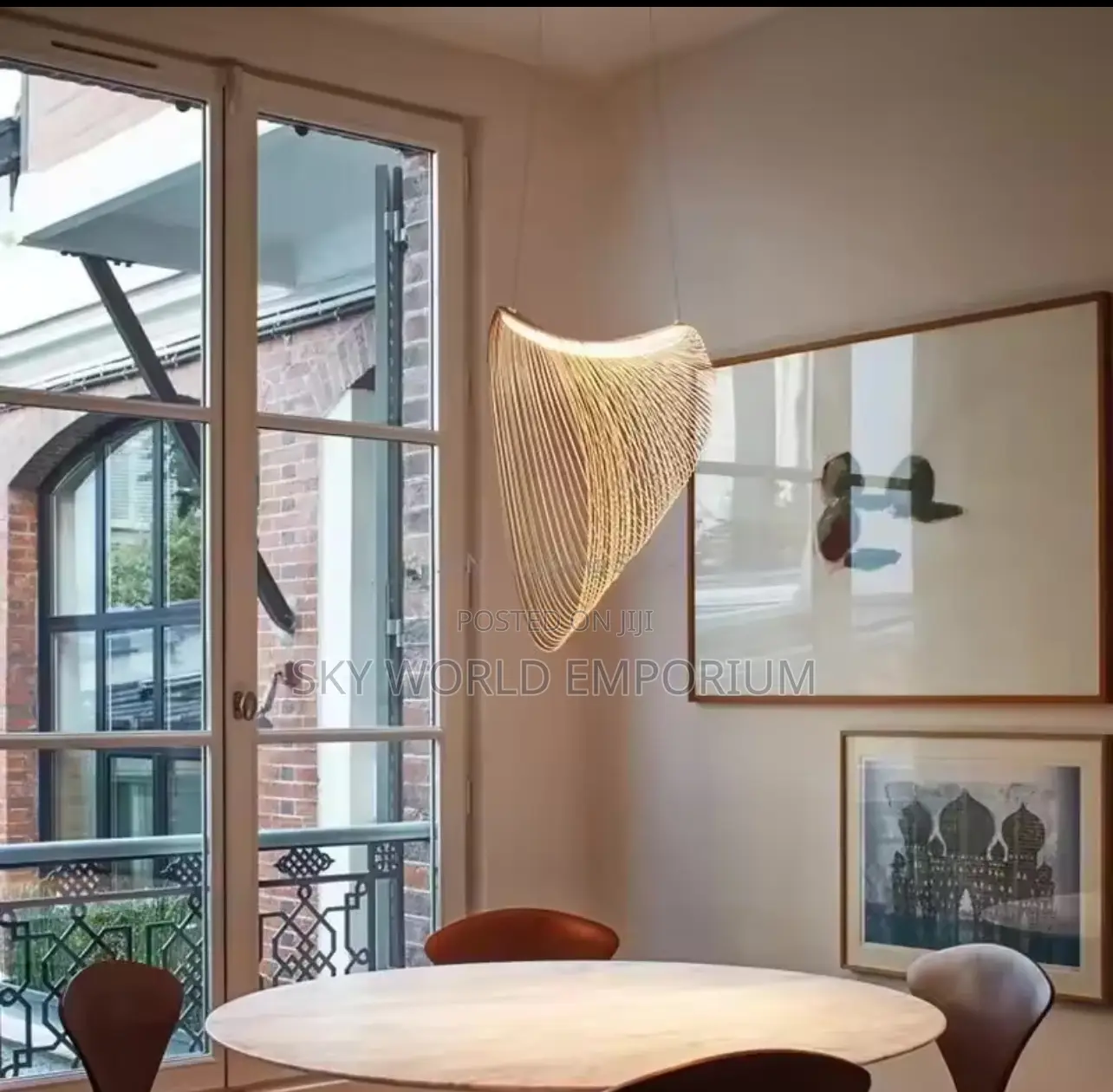 Wood Pendant Restaurant Hanging Light