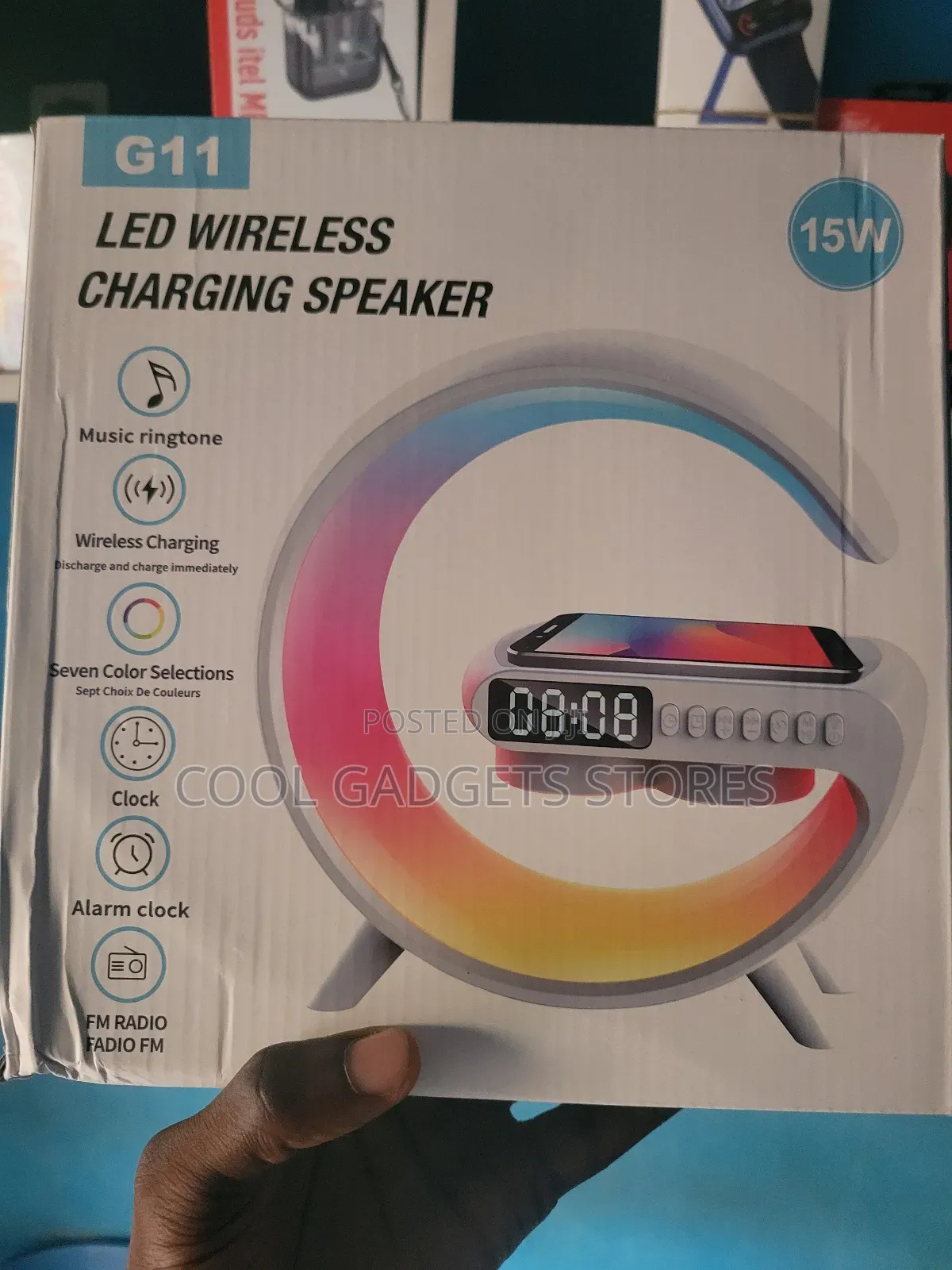 G11 Led Wireless Charging Speaker With
Radio 15w