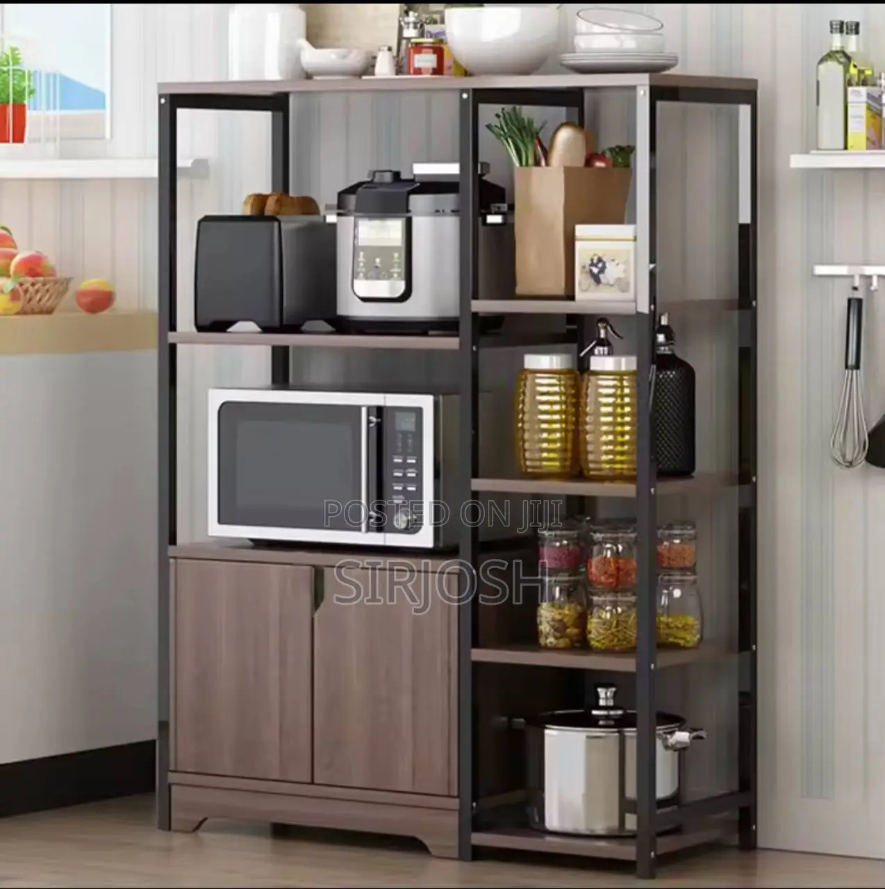 Floor Kitchen Storage Shelf Cabinet