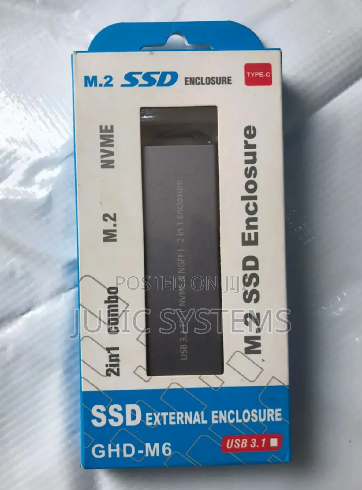 2 in 1 USB3.1 Combo M.2 NVME SSD Eternal Enclosure Adapter