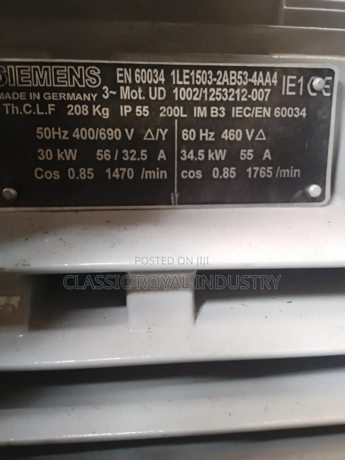 30 Kw Siemens Electric Motor 1470 RPM