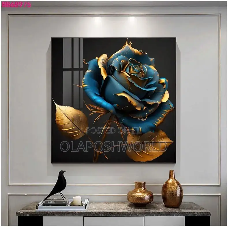 Rose Acrylic Stoned Art 80*80cm